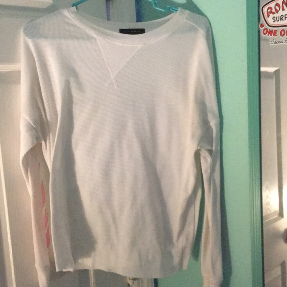 L.A. hearts long sleeve white shirt size large